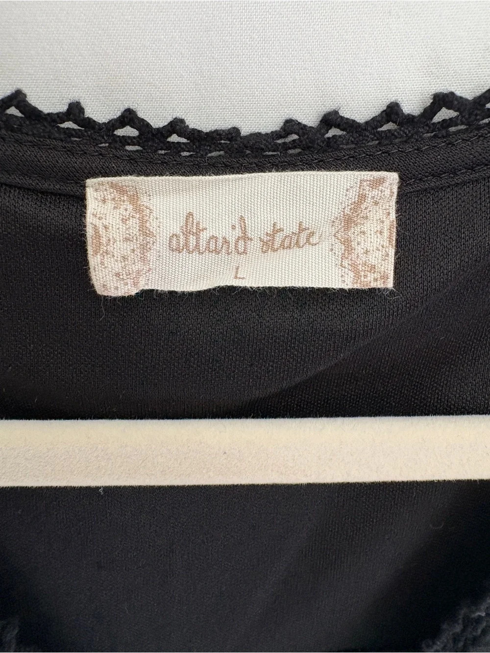 Altar’d State Black Boho Mini Dress Embroidered CutoutWaist Flutter Sleeve